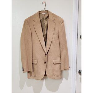 PBM men's tan, 100% camel hair, lined blazer, sports jacket, size approx large